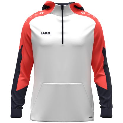 Afbeeldingen van Sweater met kap Dynamic wit/koraal/marine